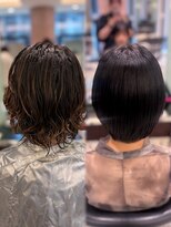 パーマ落としラボ アピッシュ 銀座(apish)&nbsp;パーマ落とし髪質改善艶ストレート