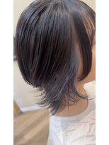ハイレート 坂戸店(Hairate)&nbsp;透け感シアーブラック×レイヤーウルフ