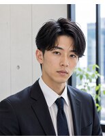 MEN's Baguz MEN'Sカット/ MEN'Sパーマ/ MEN'Sカラー トレンド感漂う好印象ニュアンスパーマセンターパート