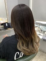 ヘアー アンド ビューティー ザ エフ 西尾店(Hair Beauty the F)&nbsp;グラデーションカラー　ミルクティーグレージュ　ブリーチカラー