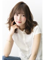 ヌーン ヘアメイク プラス ハッピータイムズ(NOON hair make+happy times)&nbsp;耳かけ☆透明感イルミナアッシュベージュ 中野ヌーンstyle02