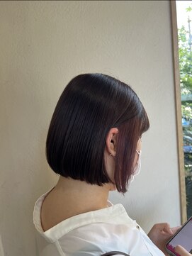 フェリア サウスガーデン(felia southgarden) 【中村優菜】ミニボブ透け感ピンクベージュインナーカラー