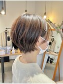 大人可愛い20代30代40代耳掛けショート丸みショート◎