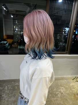 メリー オオサカ(Merly Osaka) 個性的デザイン！グラデーション_lavender×turquoise blue