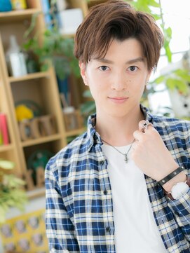 カバーヘア ブリス 上尾西口店(COVER HAIR bliss) アップバングイケメンモテ髪無造作ミニウルフm上尾10代20代30代