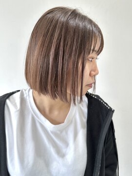 フォーク FOLK 【FOLK】透明感ラベンダーグレージュ☆似合わせ切りっぱなしボブ