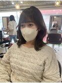 くびれカット+ぱつっとバング