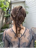 ニュアンス編み込みアレンジ／ヘアセット／表参道