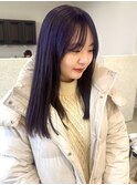 紫カラー/ラベンダーグレージュ/ブリーチカラー/原宿