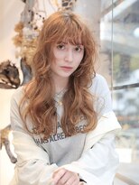 エムスラッシュ アヴェダ 自由が丘(M.SLASH AVEDA)&nbsp;オレンジブラウン/前髪パーマ/外国人風/ヨシンモリ/自由が丘