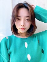 say.韓国ボブひし形ボブメルティカラー韓国風巻き似合わせカット