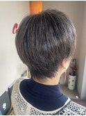 白髪ぼかし×大人ショート
