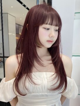 キーン 吉祥寺店(keen) #NANAKO チェリーピンク×レイヤーカット