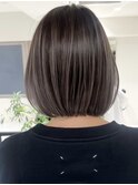 ハイライトバレイヤージュダブルカラーショートカット30代40代