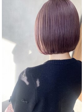 アルエ(a.r.e) ピンクグレージュ×ミニボブ