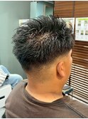 スペインカール/スパイキーショート/ブルーブラック/柏