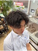 波巻きパーマ