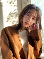 エムクランメイクス 原宿 表参道(m.clan MAKE'S)&nbsp;ロブヘアエアリーミディブリーチなしダブルカラーハイライト小顔