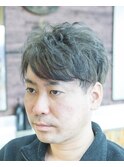 【ブリーチONカラー】 ツーブロマッシュ×アッシュグレージュ