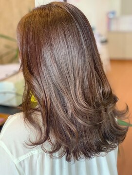 アークスヘアー 大人可愛いデジタルパーマ&ツヤ感ブラウンベージュ