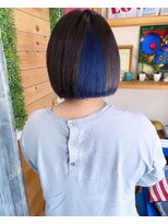 トーク 伊丹本店(TAL'KE)&nbsp;TAL'KE/幅広インナーカラー×ネイビーブルー_754