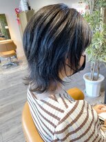 ジャストビューティ ルフレ 金沢八景店(Just Beauty Rufure)&nbsp;ミニウルフ/ボブ/イメチェンヘア/くすみブルー/金沢八景