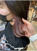 ピンクインナーカラーケアブリーチダブルカラー×MIHO