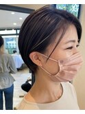 耳かけコンパクトショートヘア  『ポイントハイライトカラー』