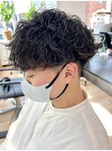 波巻きスパイラルツイストスパイラルパーママッシュメンズヘア