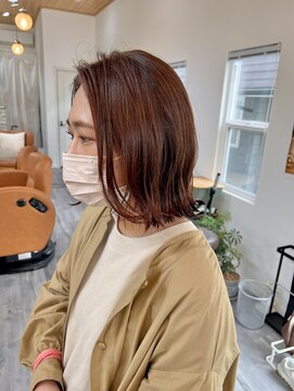 レポ(LEPO) 春髪～ピンクとオレンジ～切りっぱなしロブ