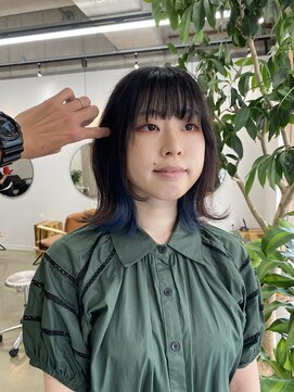 ウッド(uood) 【uood】インナーカラー☆ブルー