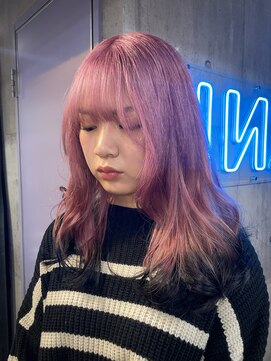 インク 渋谷(INK.) ペールピンク ブラックエンドカラー