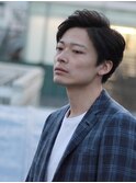 【メンズヘア】アップバングショート