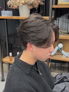 オーバルバイアピッシュ(OVARL by apish) 毛流れリバースパーマセンターパートフェザーパーマメンズパーマ