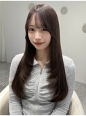 中性ストレート×レイヤーカット