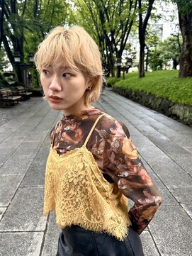 ロンドエニカ 大宮(Lond enika) イメチェン外ハネボブ美髪ワイドバングレイヤーショート/大宮