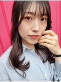 セミロング グレージュ