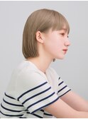 ボブ　外ハネボブ　くびれヘア　切りっぱなしボブ　暗めカラー