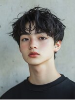 ロディーナコク 大口 新子安(rodina.coc)&nbsp;ニュアンスパーマ×メンズ/眉毛/韓国/ブリーチ/パーマ/ブリーチ