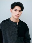 ビジネススーツ/黒髪刈り上げ爽やか短髪×アップバングショート
