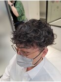 刈り上げマッシュ×パーマ