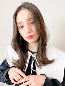 レア 表参道(L'ea) オリーブグレー/クラゲヘアー/ココアベージュ/小顔カット/黒髪