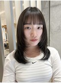 暗めカラー/レイヤーカット/マロンページュ/くすみべージュ/横浜