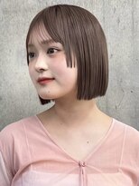 ガーデン 渋谷(GARDEN)&nbsp;ボブ　ダブルカラー　切りっぱなし　グレージュ