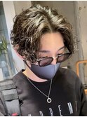 大阪梅田ツイストスパイラルパーマ波巻きパーマセンターパート◆