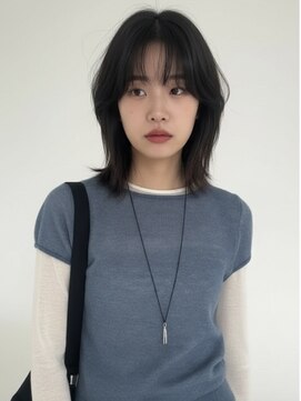 エイチ 大阪梅田(H) ミルクティーベージュボブグレージュアンブレラカラークラゲヘア