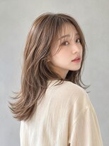 トリニティ(trinity) ブリーチ ダブルカラー ミルクティーベージュ レイヤーカット
