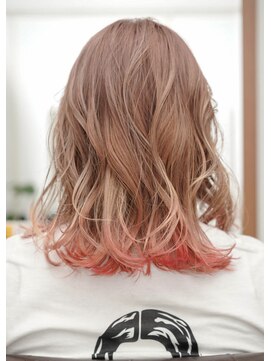 ヘアメイク エイト キリシマ(hair make No.8 kirishima) 《hair make No.8》ミルクティーピンクスソカラー 担当中村