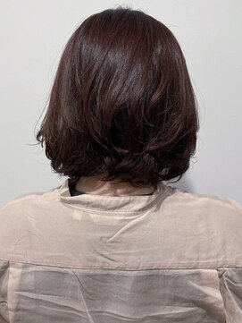 ヘアーサロン ラフリジー(Loufreasy) 【お客様スタイル】暗くならない白髪染めイルミナカラーでツヤ感