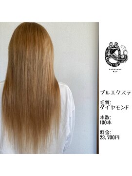 エクステンション キュー(extension Q) プルエクステ/ダイヤモンド毛質52cm(長さおへそ位)100本23,700円